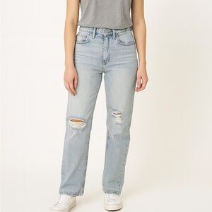 Great Smoky LA High Rise Straight Jeans Light wash | Button fly | 25” Waist